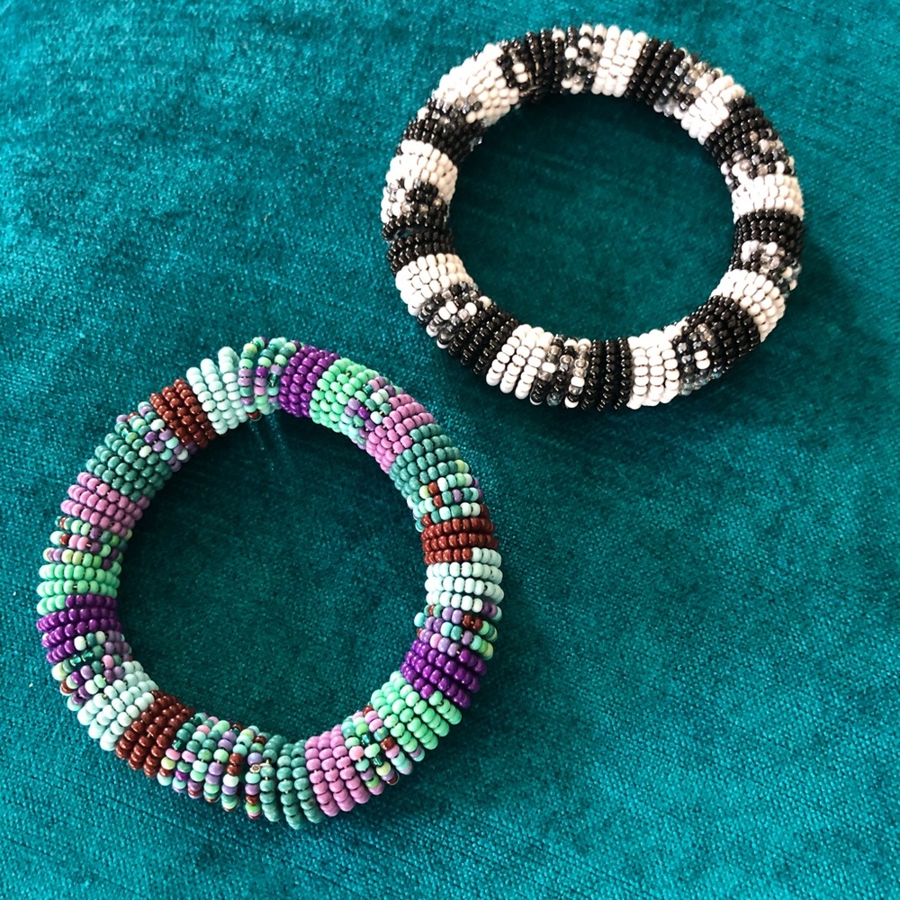 2 Gypsy Soul Beaded Bracelets, Stretchy,Way Cool
